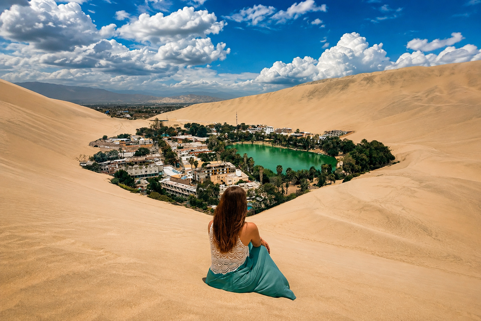 Oasis de Huacachina en Ica, Perú